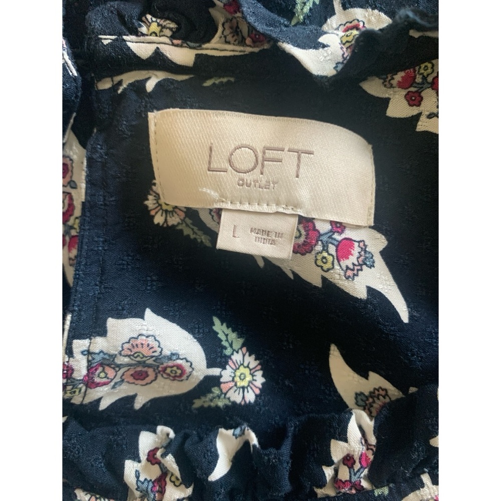 Loft Outlet Paisley Blouse Women’s Size Large - Picture 3 of 4